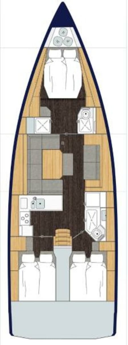 Charter Rental Sailboat Aria in Croatia Layout | Yacht4Less