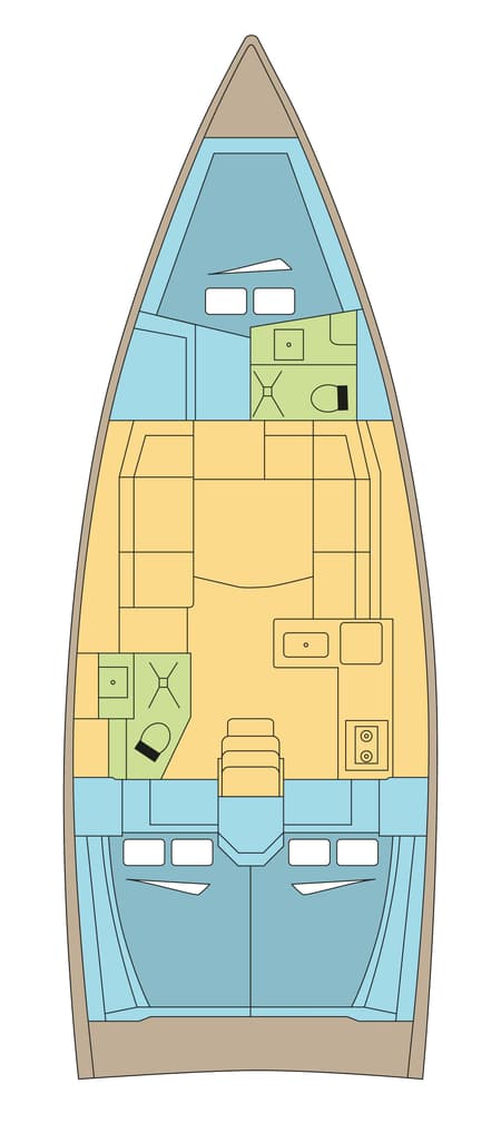 Charter Rental Sailboat COILA in Greece Layout | Yacht4Less