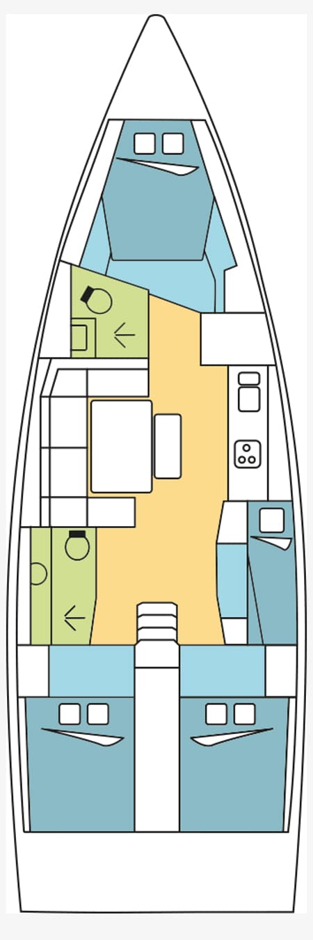 Charter Rental Sailboat ARUNA in Croatia Layout | Yacht4Less