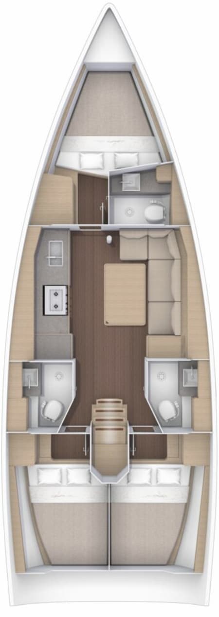 Charter Rental Sailboat Agnes in Greece Layout | Yacht4Less