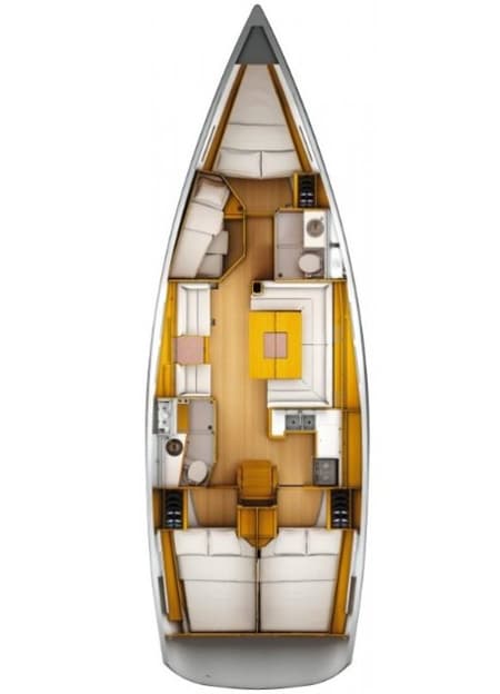 Charter Rental Sailboat Blue Moon in Croatia Layout | Yacht4Less