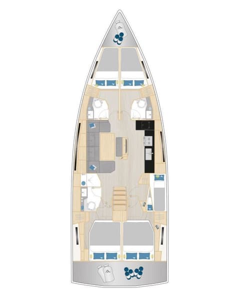 Charter Rental Sailboat Riesling in Croatia Layout | Yacht4Less