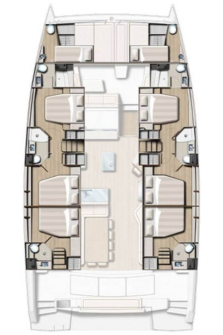 Charter Rental Catamaran Ne Plus Ultra in BVI Layout | Yacht4Less