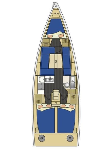 Charter Rental Sailboat Euphoria in Croatia Layout | Yacht4Less