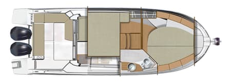 Charter Rental Motorboat Queen Korina in Croatia Layout | Yacht4Less