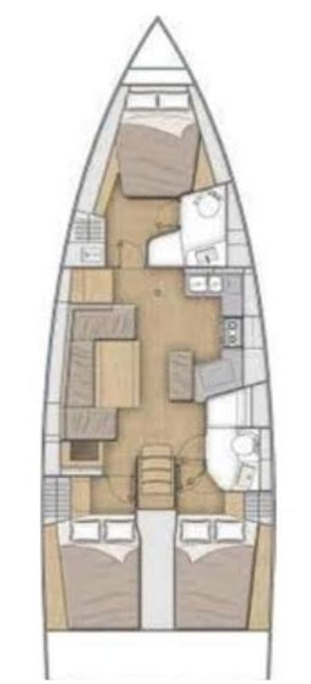 Charter Rental Sailboat La Mer in Greece Layout | Yacht4Less