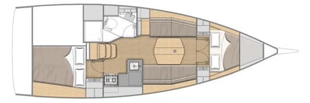 Charter Rental Sailboat Aria in Greece Layout | Yacht4Less