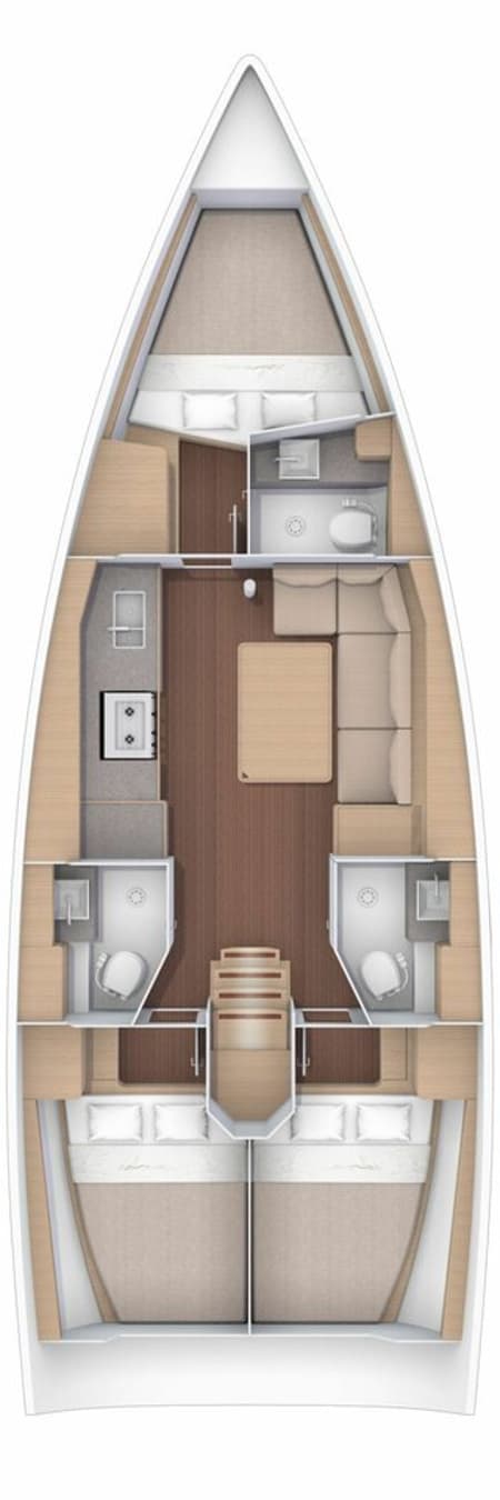 Charter Rental Sailboat Theodora in Greece Layout | Yacht4Less