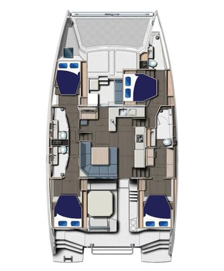 Charter Rental Catamaran Hakuna Matata in Turkey Layout | Yacht4Less