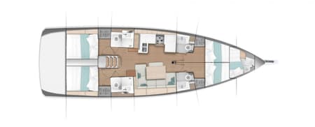 Charter Rental Sailboat Capt. Jack Sparrow in Greece Layout | Yacht4Less