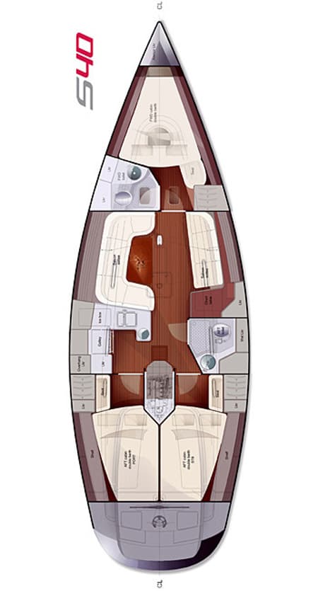 Charter Rental Sailboat Vira in Greece Layout | Yacht4Less