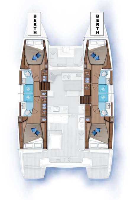 Charter Rental Catamaran PRINCESS JULIJA in Seychelles Layout | Yacht4Less