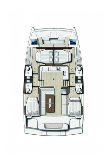 Charter Rental Catamaran Miro Bot in Seychelles Layout | Yacht4Less