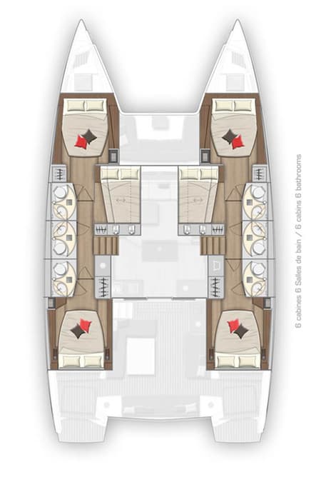 Charter Rental Catamaran Skye  in BVI Layout | Yacht4Less