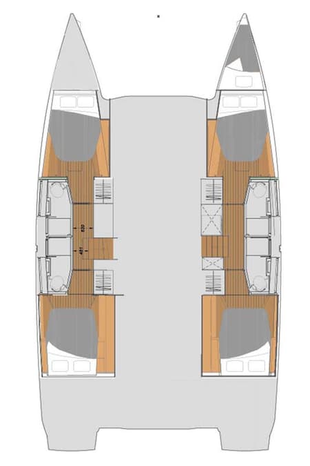 Charter Rental Catamaran Spindrift in BVI Layout | Yacht4Less