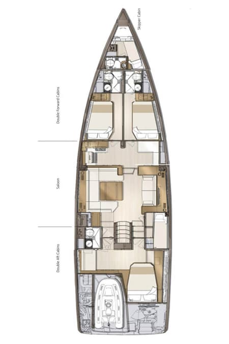 Charter Rental Sailboat Lyra  in Greece Layout | Yacht4Less