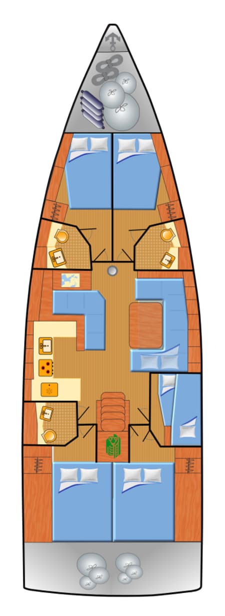 Charter Rental Sailboat Bambi in Croatia Layout | Yacht4Less