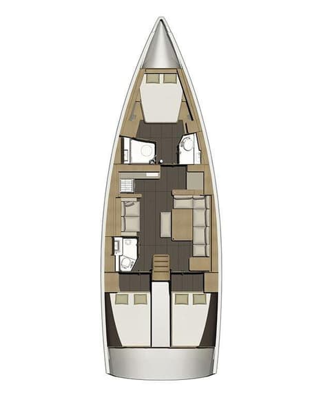 Charter Rental Sailboat Avalon II in Croatia Layout | Yacht4Less