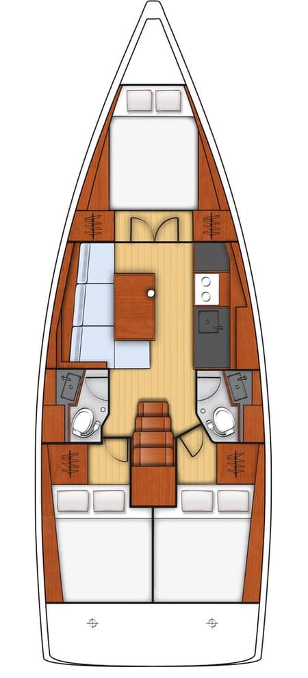 Charter Rental Sailboat Jana in Croatia Layout | Yacht4Less