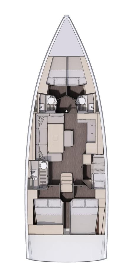 Charter Rental Sailboat Andreja in Croatia Layout | Yacht4Less