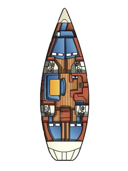 Charter Rental Sailboat Hesiodos in Greece Layout | Yacht4Less