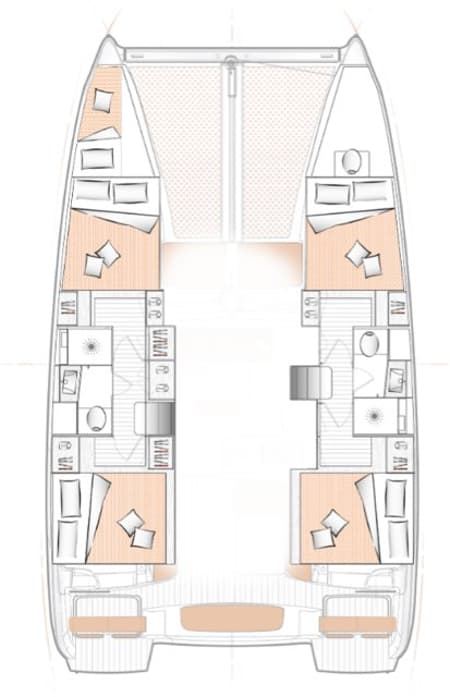 Charter Rental Catamaran Lizzy in Turkey Layout | Yacht4Less