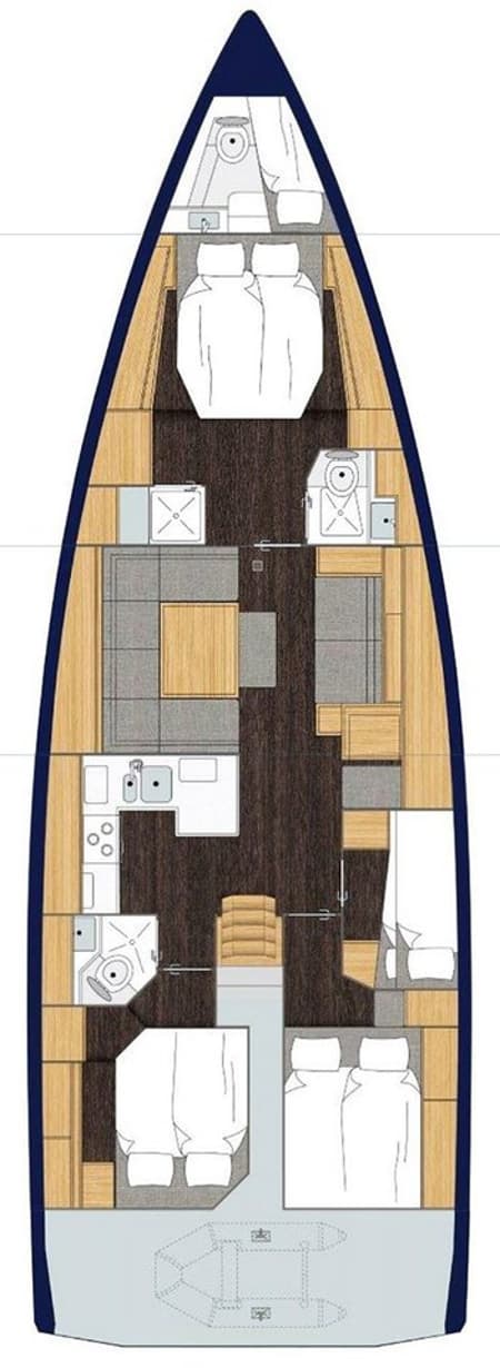 Charter Rental Sailboat Naltoya in Croatia Layout | Yacht4Less