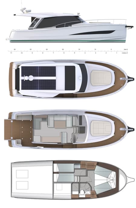Charter Rental Motorboat Blandona in Croatia Layout | Yacht4Less