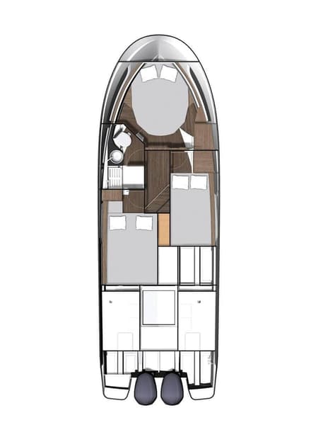 Charter Rental Motorboat Raptor in Croatia Layout | Yacht4Less