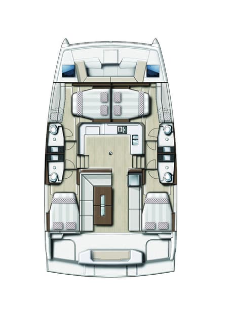 Charter Rental Catamaran Compass in Croatia Layout | Yacht4Less