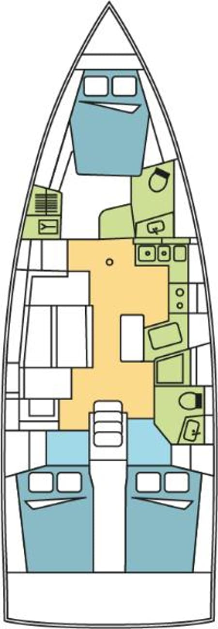 Charter Rental Sailboat JULIANA in Greece Layout | Yacht4Less