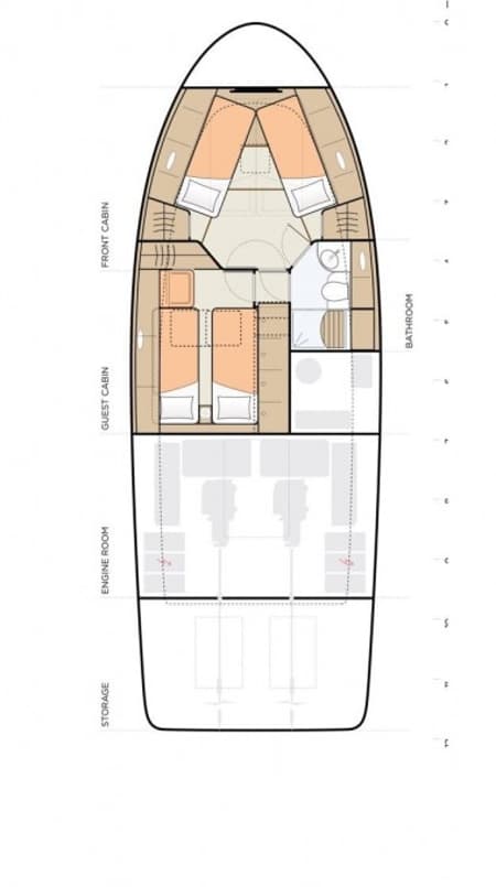 Charter Rental Motorboat D&D in Croatia Layout | Yacht4Less