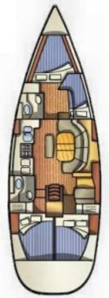 Charter Rental Sailboat M&M in Croatia Layout | Yacht4Less