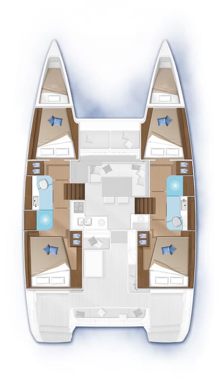 Charter Rental Catamaran Mamma Mia in Croatia Layout | Yacht4Less