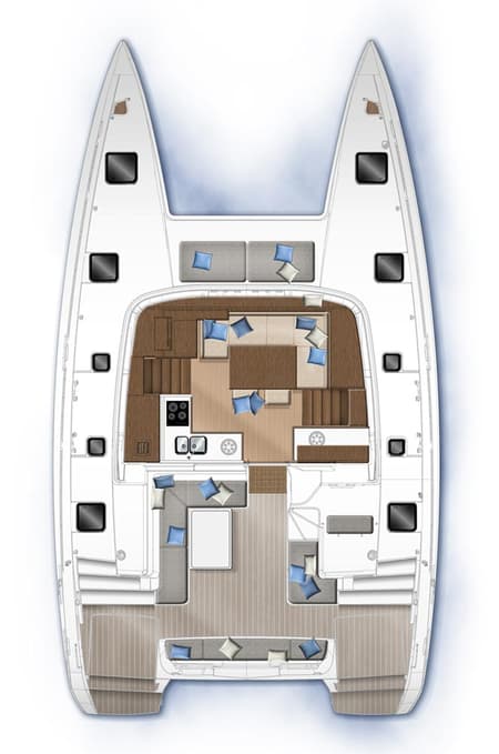 Charter Rental Catamaran Mamma Mia in Croatia Layout | Yacht4Less