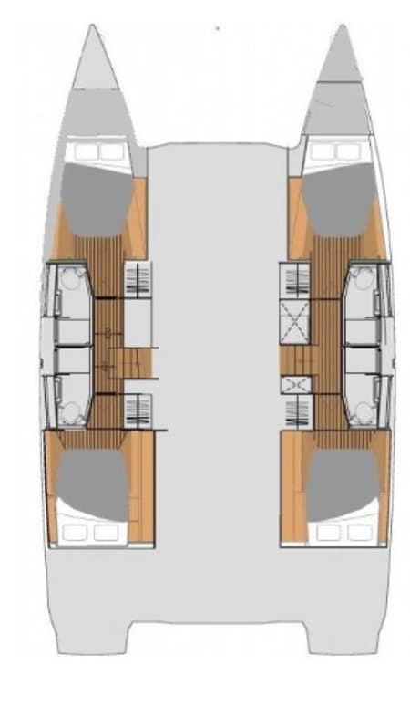 Charter Rental Catamaran Free To Be in BVI Layout | Yacht4Less