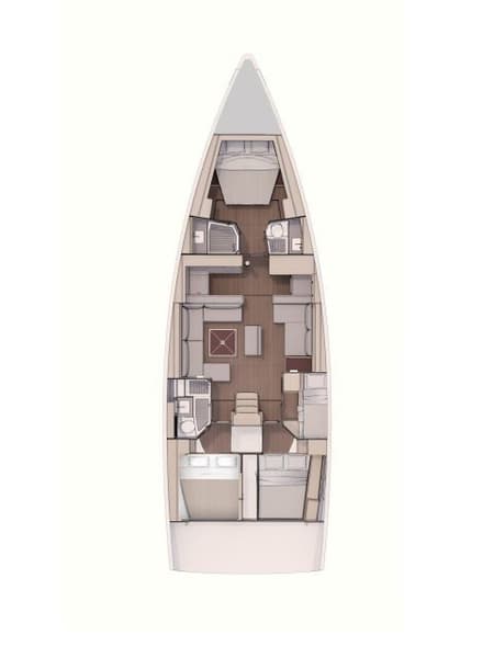 Charter Rental Sailboat Steel Away in BVI Layout | Yacht4Less