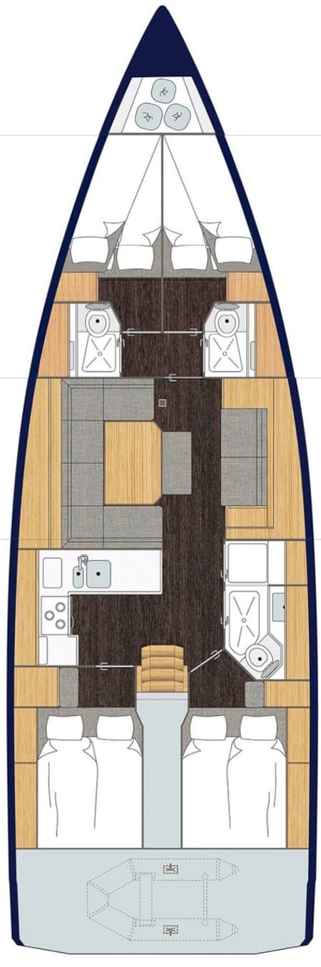 Charter Rental Sailboat Seacloud in Croatia Layout | Yacht4Less