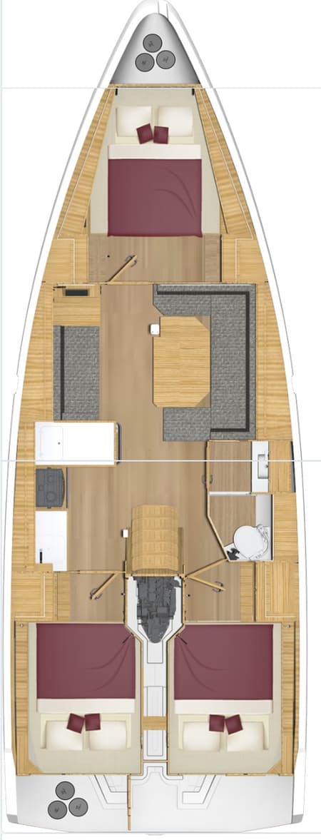 Charter Rental Sailboat Simurg in Turkey Layout | Yacht4Less