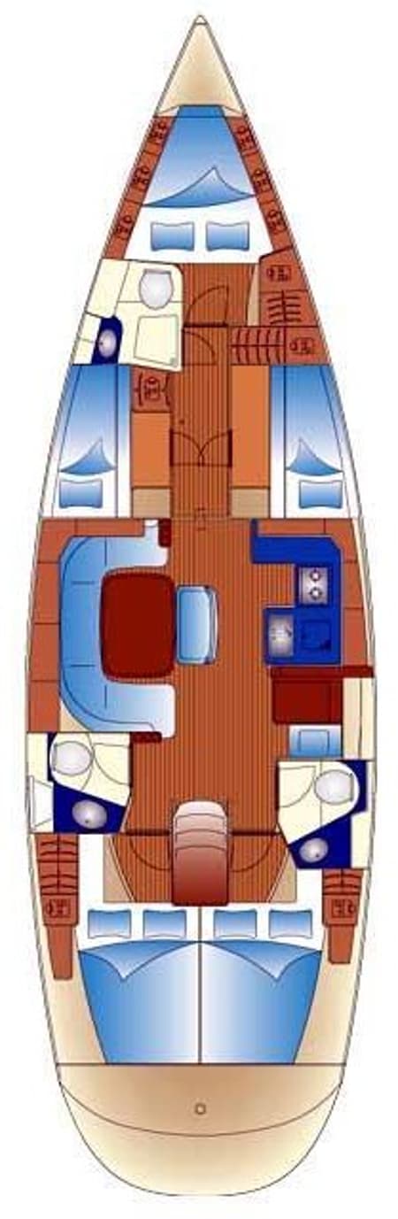 Charter Rental Sailboat Kokica in Croatia Layout | Yacht4Less