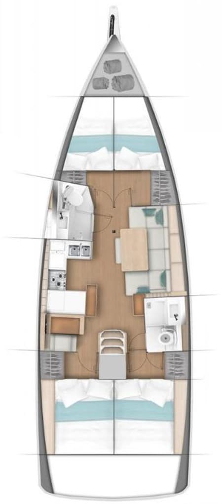 Charter Rental Sailboat Pullan in Croatia Layout | Yacht4Less
