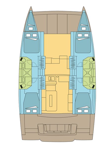 Charter Rental Catamaran WRECKLESS I in Caribbean Layout | Yacht4Less