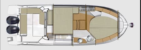 Charter Rental Motorboat Aurora in Croatia Layout | Yacht4Less