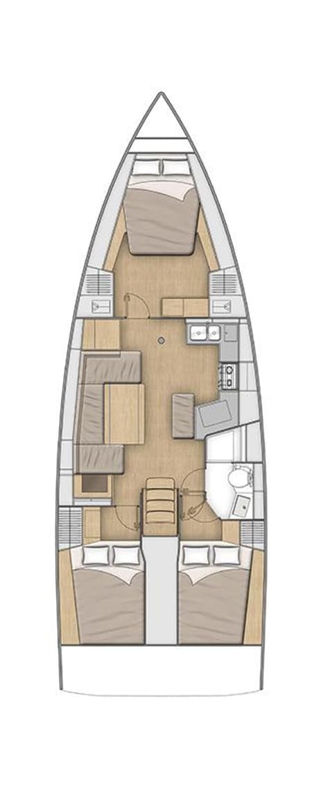 Charter Rental Sailboat Vienna Nano in Greece Layout | Yacht4Less