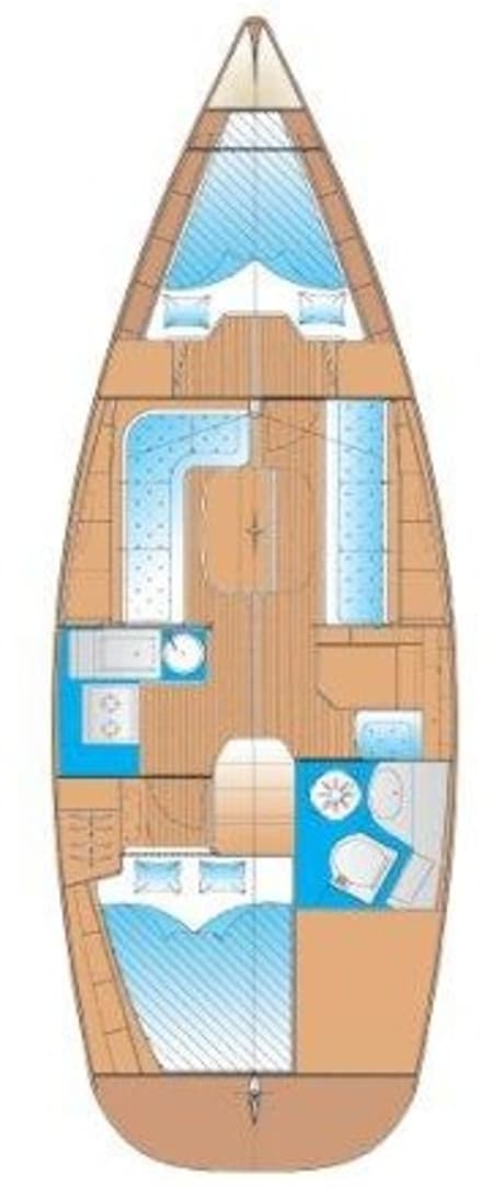 Charter Rental Sailboat Dišpet in Croatia Layout | Yacht4Less