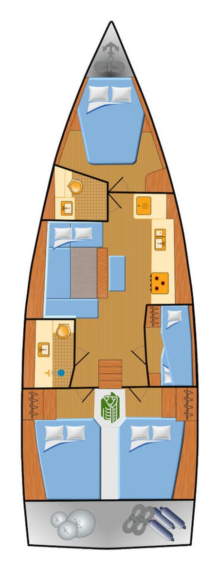 Charter Rental Sailboat Whisky in Croatia Layout | Yacht4Less