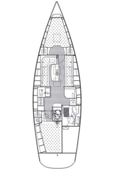 Charter Rental Sailboat Bimbo in Croatia Layout | Yacht4Less
