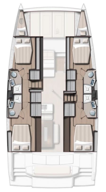 Charter Rental Catamaran Trinity in Croatia Layout | Yacht4Less