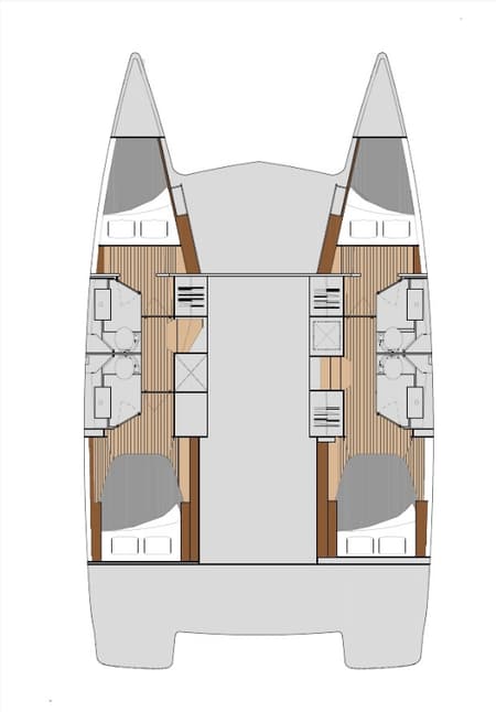 Charter Rental Catamaran Anasa in Greece Layout | Yacht4Less