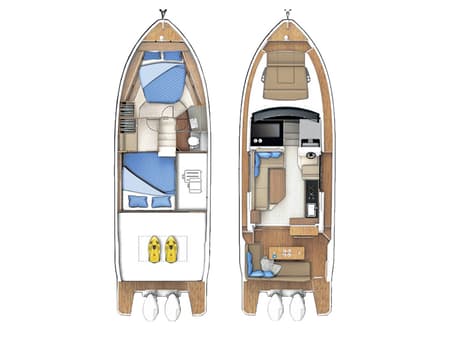 Charter Rental Motorboat Stormi in Croatia Layout | Yacht4Less